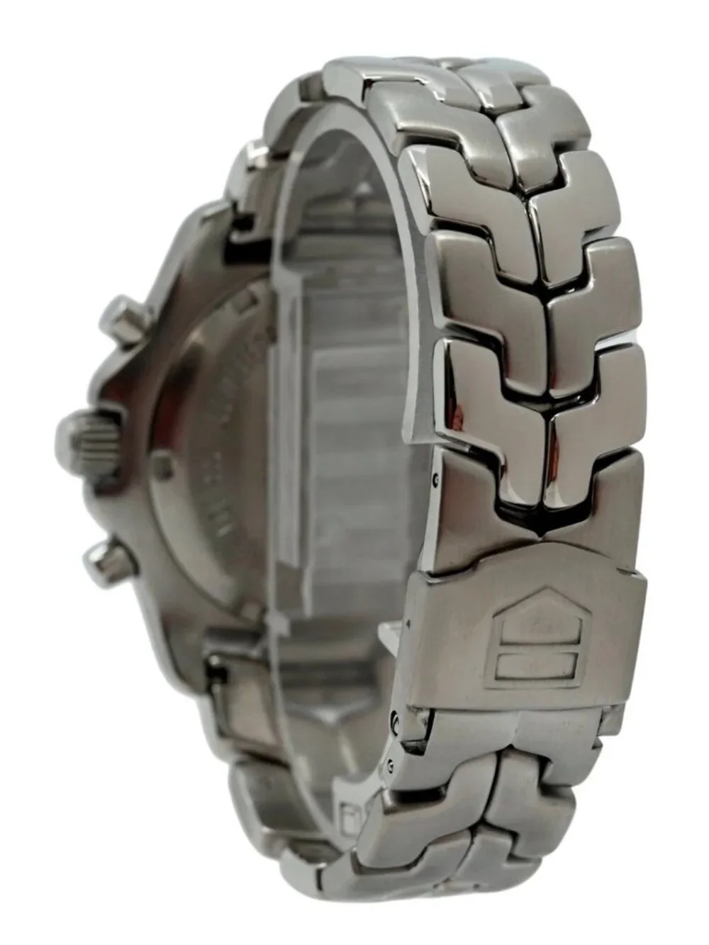 Tag Heuer 42mm Men's Searacer LINK Chronograph Silver Dial SS Watch Ref: CT1114!